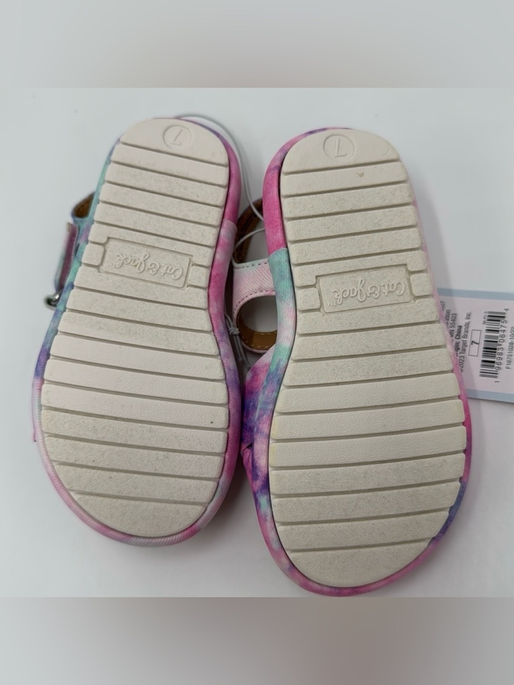NWT Cat & Jack Toddler Girls' Cate Tie-Dye
Footbed Sandals Size 7 - Picture 3 of 7